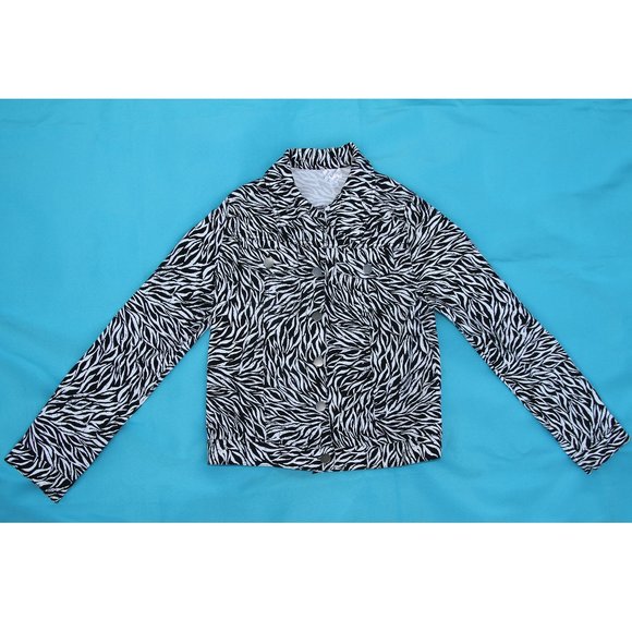 Zebra Jacket Kids, Size Large Great Shape, Button Down
